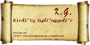 Király Gyöngyvér névjegykártya