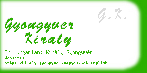 gyongyver kiraly business card
