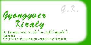 gyongyver kiraly business card